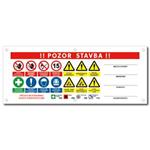 POZOR STAVBA 2 SK bezpečnostný banner - 100x40 cm