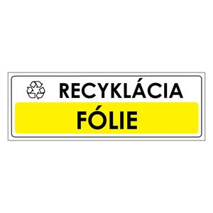 Recyklácia-Fólie, samolepka 290x100mm