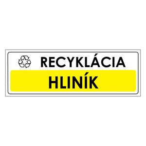 Recyklácia-Hliník, samolepka 290x100mm