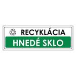 Recyklácia-Hnedé sklo, plast 2mm s dierkami-290x100mm