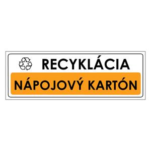 Recyklácia-Nápojový kartón,plast 2mm,290x100mm