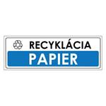 Recyklácia-Papier,plast 1mm,290x100mm