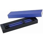 Sada hliníkové kuličkové pero a mikrotužka v papírovém boxu Andale 30 - modrá