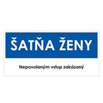 Šatňa ženy, modrá, plast 2mm,190x90mm