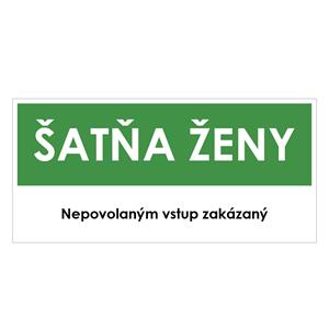 Šatňa ženy, zelená, plast 2mm,190x90mm