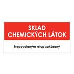 Sklad chemických látok,plast 1mm,190x90mm