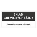 Sklad chemických látok, šedá, plast 1mm,190x90mm