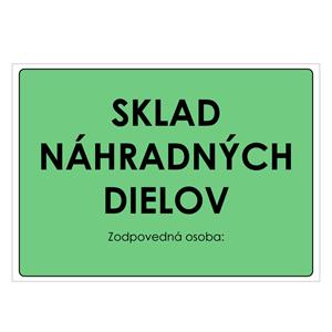 Sklad náhradných dielov, samolepka 297x210mm