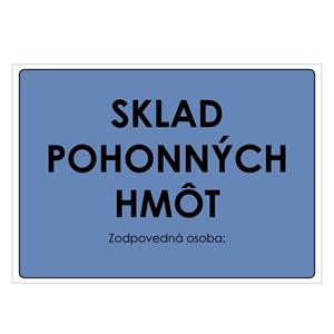Sklad pohonných hmôt, samolepka 297x210mm