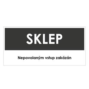 SKLEP, šedá, plast 2 mm 190x90 mm