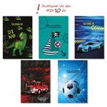 Školský deníček - úlohníček A6 chlapci - mix 10 ks v balení