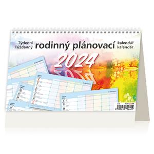 Stolový i nástenný kalendár 2024 - Týždenný rodinný plánovací kalendár