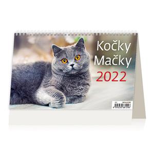 Stolový kalendár 2022 - Kočky-Mačky