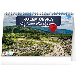 Stolový kalendár 2022 Okolo Česka chodníkmi Via Czechia