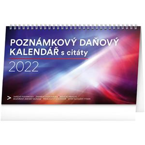 Stolový kalendár 2022 Poznámkový daňový s citátmi