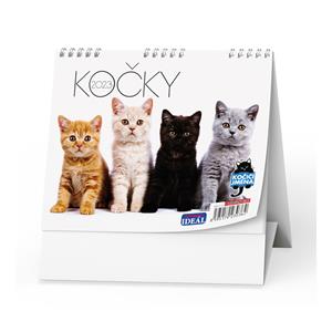 Stolový kalendár 2023 IDEÁL - Mačky / s mačacími menami
