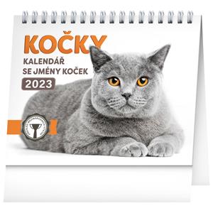 Stolový kalendár 2023 Mačky - s menami mačiek