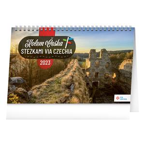 Stolový kalendár 2023 Okolo Česka chodníkmi Via Czechia