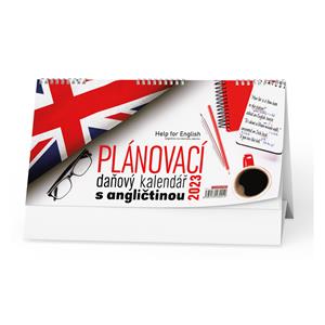 Stolový kalendár 2023 Plánovací daňový kalendár s angličtinou