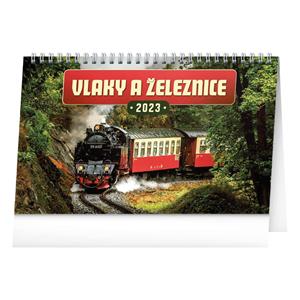 Stolový kalendár 2023 Vlaky a železnice