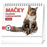 Stolový kalendár 2024 Mačky - s menami mačiek SK