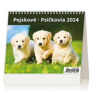 Stolový kalendár 2024 - MiniMax Pejskové-Psíčkovia