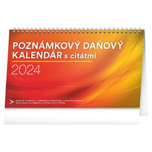 Stolový kalendár 2024 Poznámkový daňový s citátmi SK