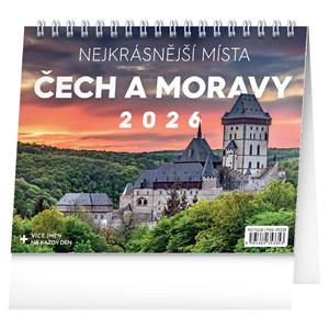Stolový kalendár 2026 Najkrajšie miesta Čiech a Moravy