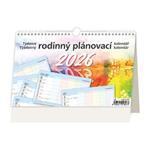 Stolový kalendár 2026 - Týždenný rodinný plánovací kalendár s háčikom