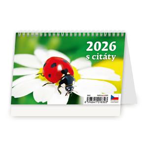Stolový kalendár 2026 - Týždenný "S" s citátmi