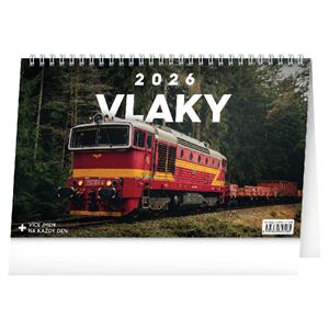 Stolový kalendár 2026 Vlaky