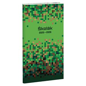 Štrnásťdňový vreckový diár 2025/2026 školák Pixel
