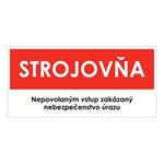 Strojovňa,plast 2mm,190x90mm