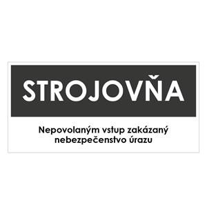 Strojovňa, šedá, plast 1mm,190x90mm