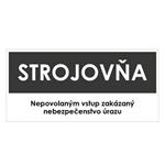 Strojovňa, šedá, plast 1mm,190x90mm