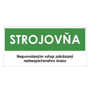 Strojovňa, zelená, plast 2mm s dierkami-190x90mm