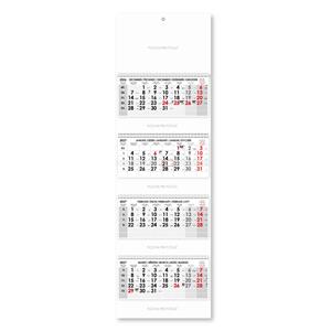 Štvormesačný kalendár Kvatro skládaný slovenský so špirálou 2027 - sivý