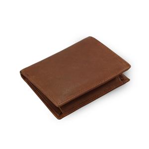Tmavo hnedá pánska kožená peňaženka - dokladovka