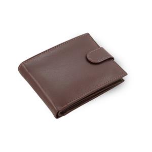 Tmavo hnedá pánska kožená peňaženka so zápinkou