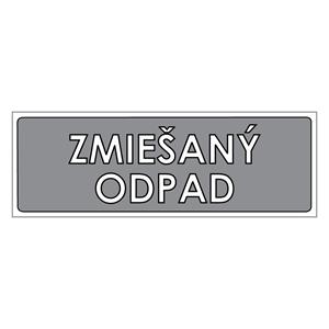 Triedený odpad-Zmiešaný odpad,plast 1mm,290x100mm