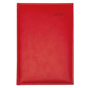 Týždenný diár 2016 Oskar vivella A5 - červená