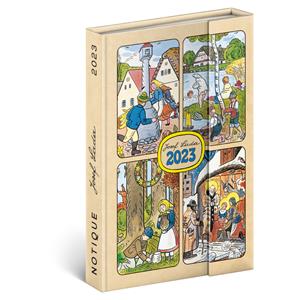 Týždenný diár 2023 magnetický B6 Josef Lada