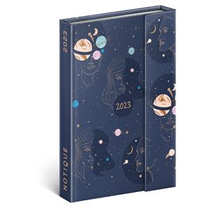 Týždenný diár 2023 magnetický B6 Mesiac