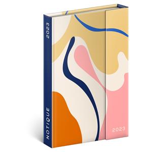 Týždenný diár 2023 magnetický B6 Mramor