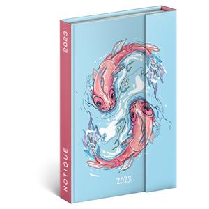 Týždenný diár 2023 magnetický B6 Ryby