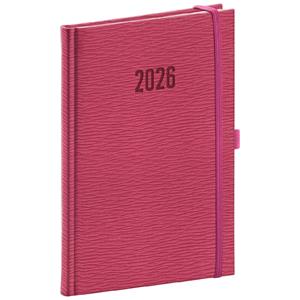 Týždenný diár 2026 A5 Rivoli - ružová