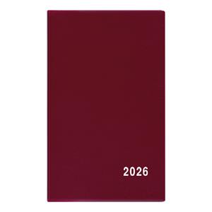 Týždenný diár 2026 Alois PVC vreckový - bordó