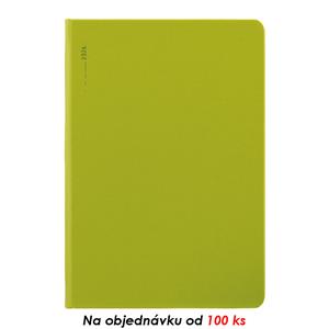 Týždenný diár 2026 Apple A5 s poznámkami - zelená