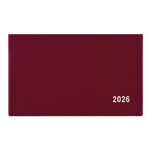 Týždenný diár 2026 Cyril PVC vreckový - bordó