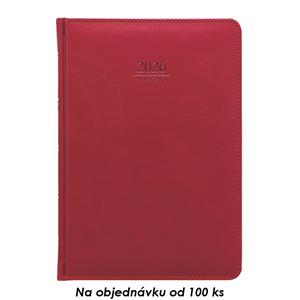 Týždenný diár 2026 Gemma A5 s poznámkami - červená